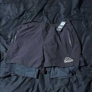 Kappa Men's Black Athletic Shorts